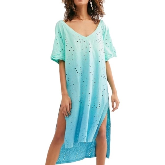Free People Dresses & Skirts - Free People Big Wave Combo Ombre Tunic Dress NWT
